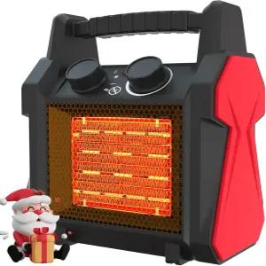 파티오용 AgiiMan 실외 히터 팁오버 및 과열 방지 기능이 있는 1500W 휴대용 전기 3가지 난방 모드가 공간