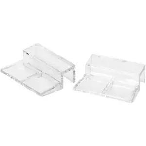 Pssop Hffheer 20Pcs 수족관 유리 커버 클립 림리스 수족관용 아크릴 범용 뚜껑 클리어 컬러 홀더(10mm)