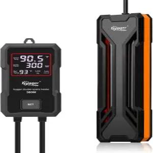 하이거 수족관 히터 300W/500W/800W/1000W 디지털 LED 컨트롤러와 지능형 방류수가 있는 잠수식 어항 담수