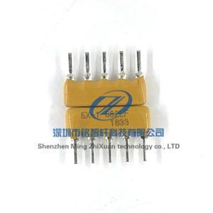 실크 스크린 프린팅 마킹 6.8K 저항기 네트워크 및 어레이  4605X-101-682LF SIP5 6.8kOhms 5 개