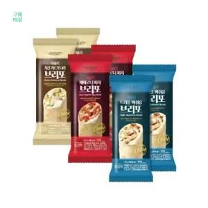 애슐리 브리또 3종 6팩 세트 (치킨까르보나라2팩+트러플머쉬룸2팩+베페로니2팩)