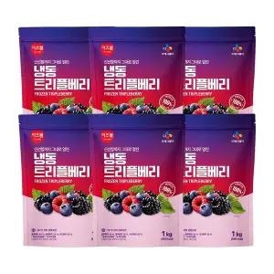 이츠웰 냉동트리플베리(3종혼합_블루베리+블랙베리+라즈베리 1Kg/EA)x6개