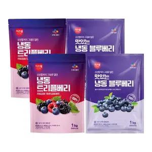 이츠웰 냉동트리플베리(블루베리+블랙베리+라즈베리)1kgx2+블루베리1kgx2