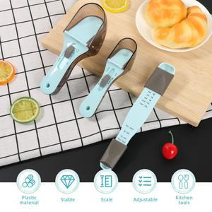 가정용 베이킹용 재사용 가능한 플라스틱 주방 측정 컵 조절 스푼 세트 체중계 포함 3 개