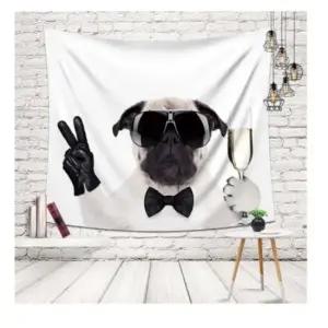 가리개커튼 특대 멋진불독 패브릭 포스터 가림막 커튼 가리개 커 패브릭포스터