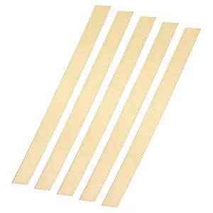 uxcell 5개 H62 황동 플랫 바 재고 0 x1 x12 mm 정사각형 금속 솔리드 DIY 수공예품 제작을 위한 건축 장식