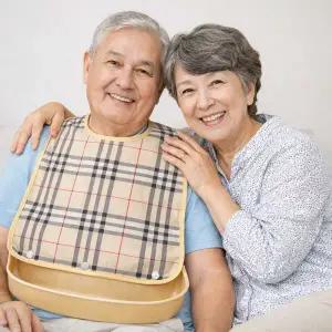 성인케어 흘림방지 탈부착트레이 식사턱받이