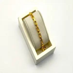 24K 순금 5돈 스퀘어 링크 체인 팔찌(18K 연결고리 장식)