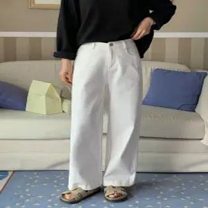 퓨어 스판 다트 일자핏 뒷밴딩 코튼 팬츠 (one color)