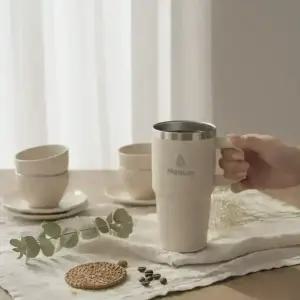 모굼 스텐 텀블러 대용량 빨대 보온보냉텀블러 손잡이 핸들 차량용 진공