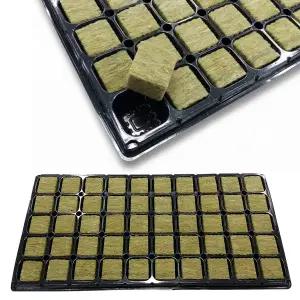 암면플러그 50공 큐브 묘목 삽목 배지 수경 블록 식물 성장 절단 심기 양액 재배 무토양 번식
