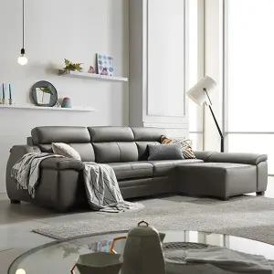 동서가구 엘빈 천연가죽 4인소파+카우치스툴 DF909044