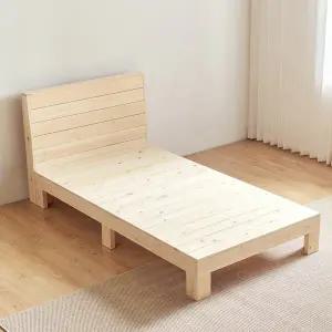 동서가구 라떼 편백나무 통원목 기본헤드 SS 침대 프레임 DF903107