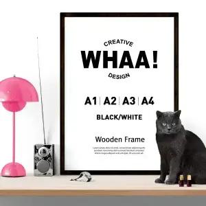 원목 인테리어 액자 A1 A2 A3 A4 블랙 화이트 메이플 컬러