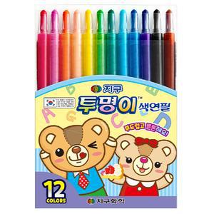 지구화학 지구 투명이 색연필 12색 샤프식