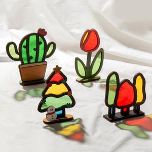 [문구티쳐] 민화샵 MDF 셀로판지 썬캐쳐 만들기 색깔놀이 셀로판지만들기 diy 4종 여름만들기