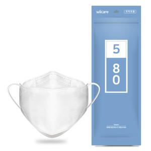 위케어 황사 미세먼지마스크 KF80 대형 화이트