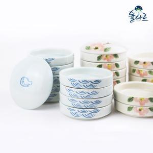 [율아트] 5단 도자기 팔레트 수채화 동양화 민화 한국화 파레트 세라믹 물감 접시