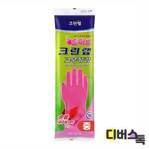 크린랩 고무장갑 / 솔리드 ES 랜덤 / 중
