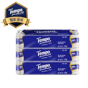 위생적인 개별포장! 템포 티슈 3겹 롤화장지 30롤 [광폭107mm] 프리미엄 롤티슈