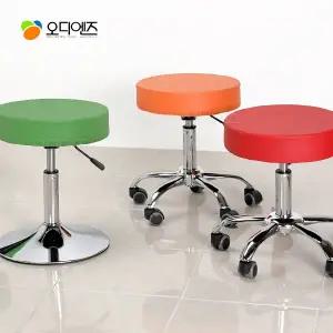 쿠션 방석 높낮이 조절 회전 바퀴 달린 사무실 책상 보조 스툴 의자 HSC2102