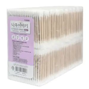 맑은 나무이야기 더착한 순면 멸균 고급면봉 나무 코튼면봉 100P x 20개 총2000개