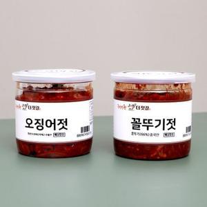 [더젓갈]HACCP 인증 젓갈 2종세트(오징어젓400g+꼴뚜기젓400g)