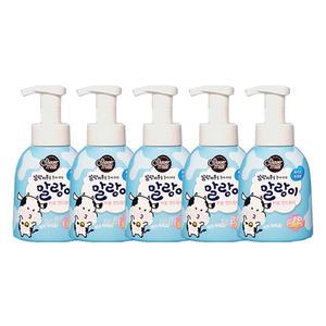 샤워메이트 말랑카우 말랑이 버블 핸드워시 화이트우유향 용기 300ml x5개