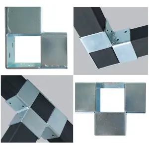 각종 사각파이프조인트 각관 연결 브라켓 클램프 아연 각파이프 조인트