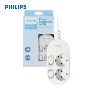필립스 고용량 안전멀티탭 과부하차단 개별스위치 2구 3M