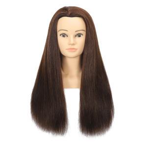 비너스가발 100%인모 22인치 상반신 대회작품용 통가발 드라이 아이롱 업스타일 브라운