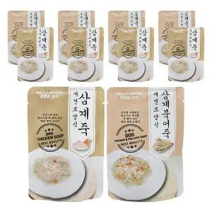 헬로도기 참좋은간식 애견보양식 80g x 10개 (삼계죽/삼계북어죽)