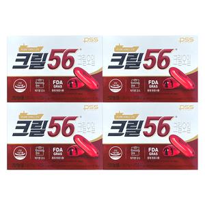 크릴56 1000mg X 30캡슐 4박스 펄세스 함익병 크릴오일 56