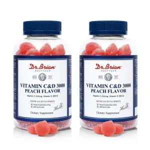 닥터브라이언 비타민C&D 3000mg 복숭아맛 100구미, 2개