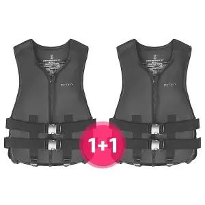 BUFFALO 블랙 에디션 구명조끼 2개 세트 M-3XL까지 성인구명조끼 빅사이즈 부력보조복 튜브 물놀이용품