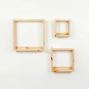 디자인엔씨 원목정사각 SET선반 WF138 디자인엔씨