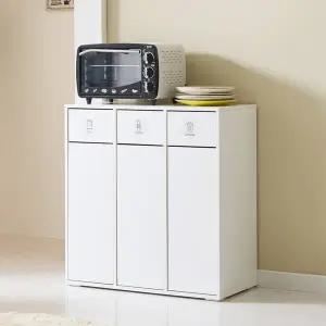 [파로마] 슬림 E0 분리수거함 수납장 3칸 800 (봉투증정)착불