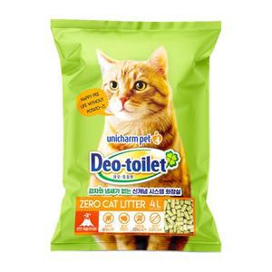 LG유니참 데오토일렛 사막화방지 소취항균모래 4L 고양이 모래