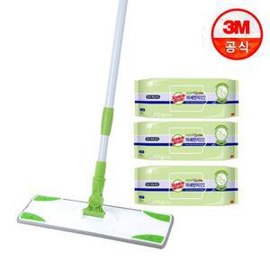 [3M] 대형 베이직 막대걸레 + 물걸레 청소포 25매x3개