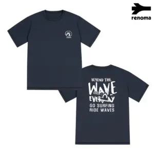 [레노마수영복](하남점)*끈주머니 무상증정* 남성 타이포 반팔 래쉬가드 블랙 RN-TS2E902-BK