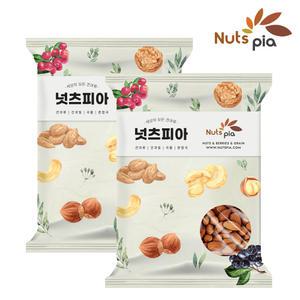 [넛츠피아] 25년 햇 구운 아몬드 500g x 2봉 (총 1kg) 견과류