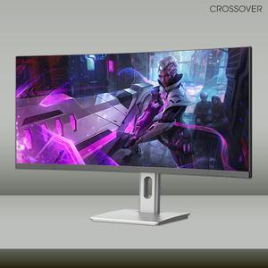 크로스오버 34WP165 86cm 와이드 180Hz 멀티스탠드 커브드 게이밍 컴퓨터 모니터 무결점