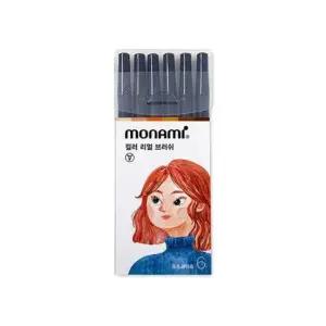 아트박스 모나미 컬러리얼브러쉬 6색 세트 E 포트레이트 드로잉펜