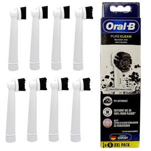 오랄비 EB20CH-8 퓨어클린 칫솔모 1팩(8개) 전동칫솔모 차콜
