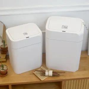 [퀸마루] 1+1 스마트 자동 센서휴지통 12L+16L 종량제봉투호환