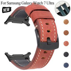 갤럭시 워치 7 울트라 호환 가죽 스트랩 시계줄 삼성 스마트 밴드 47mm 팔찌 벨트 액세서리