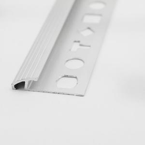 재료분리대 카펫 타일 데코 몰딩 코너비드(마감재 카페트 실버 알루미늄 회색 그레이) 3 절반 컷