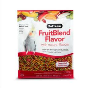 ZuPreem 주프림 후르트블렌드 필수영양 중형 907g 퀘이커,왕관앵무 중형조펠렛 앵무새먹이