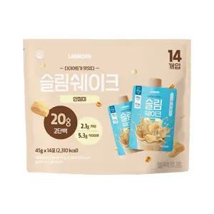 랩노쉬 슬림쉐이크 인절미맛 45g X 14포 2주분 식사대용 단백질 파우치 다이어트