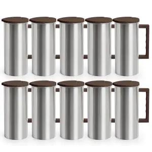 오브쿡스 업소용 스텐 물병 1.6L 10P 세트 (브라운)